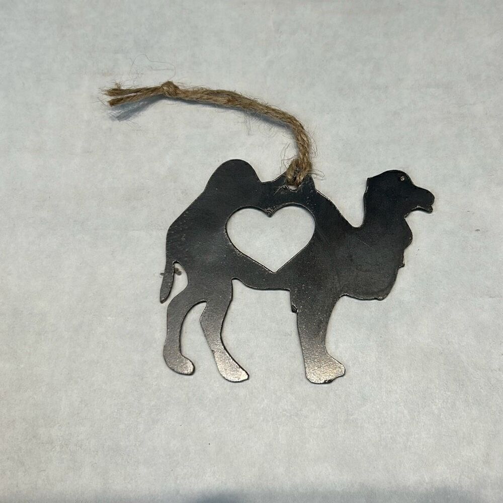 Metal Camel Ornament Heart Cutout